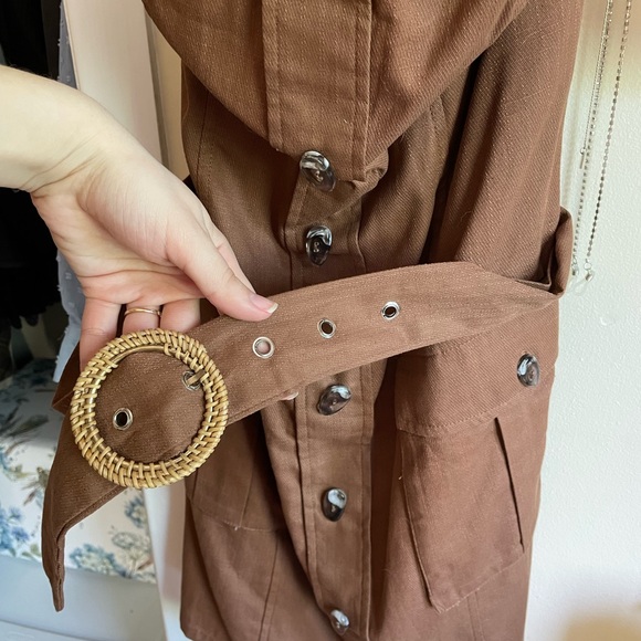 Strapless brown mini dress - Picture 2 of 4